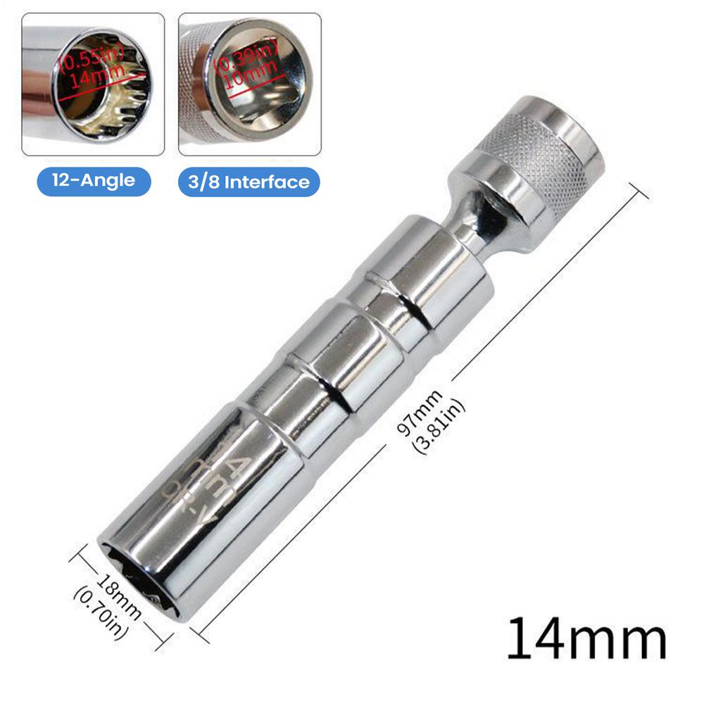 Zündkerzenstecknuss 14mm/16mm Magnetisch Universal Auto Zubehör Stecknuss Entfernungswerkzeug Für Werkstatt Auto ATV Traktor Rasenmäher LKW SUV