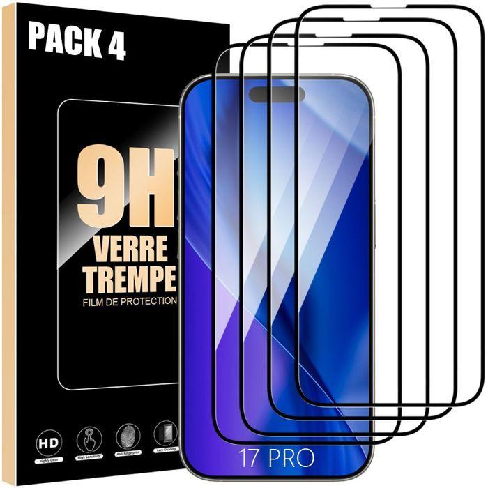 Film de protection en verre trempé - BOOLING - iPhone 17 Pro - 4 pièces - Antichoc 9H - Anti-rayures