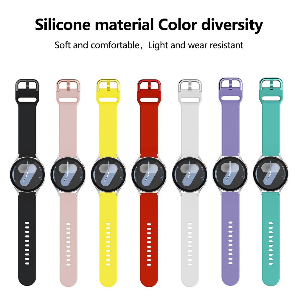 Strap+Case for Samsung Galaxy Watch 4/5/6/7 40mm 44mm PC Hollow Frosted Protector Bumper Cover Original Silicone Band
