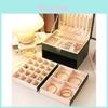 Luxury Leather Jewelry Organizer With Soft Interior For Large Capacity Home And Gift Use