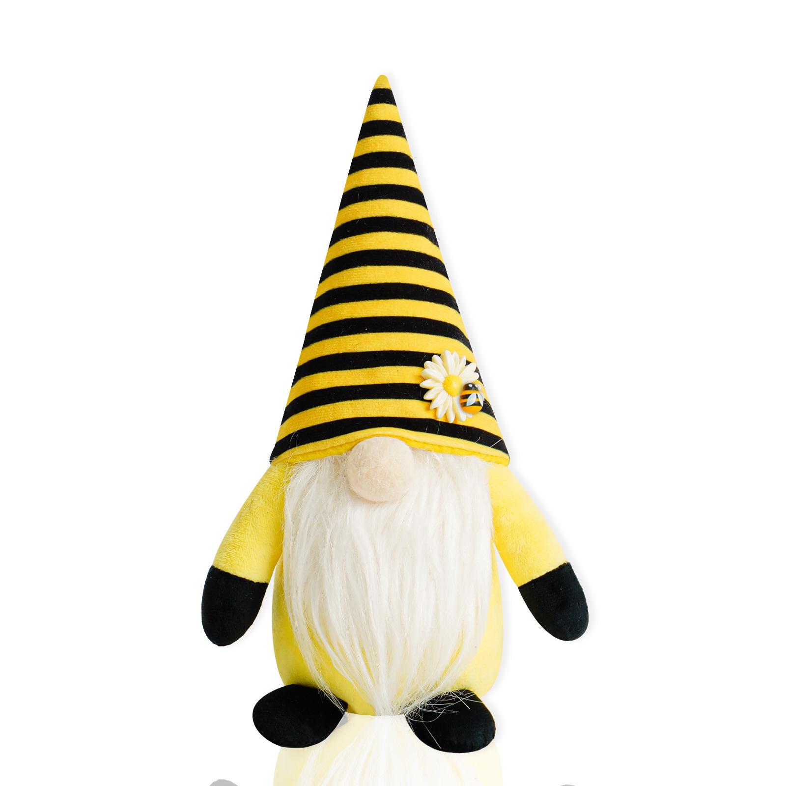 New Year Daisy Rudolph Honeybee Faceless Doll Ornament - Yellow Honeybee Decoration