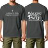 Men Crew Neck Short Sleeve Cotton Casual T Shirt with Walking by Tripping Constantly Printed Graphic for Everyday Wear