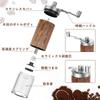 Parhatstor Coffee Grinder, Manual Grinding, Adjustable Fineness, Stainless Steel Mortar, Easy to Clean, Versatile for Camping and Outdoors, Brown,