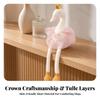 Swan Stuffed Animal with Tulle Skirt Soft Crowned Toy Child-Safe