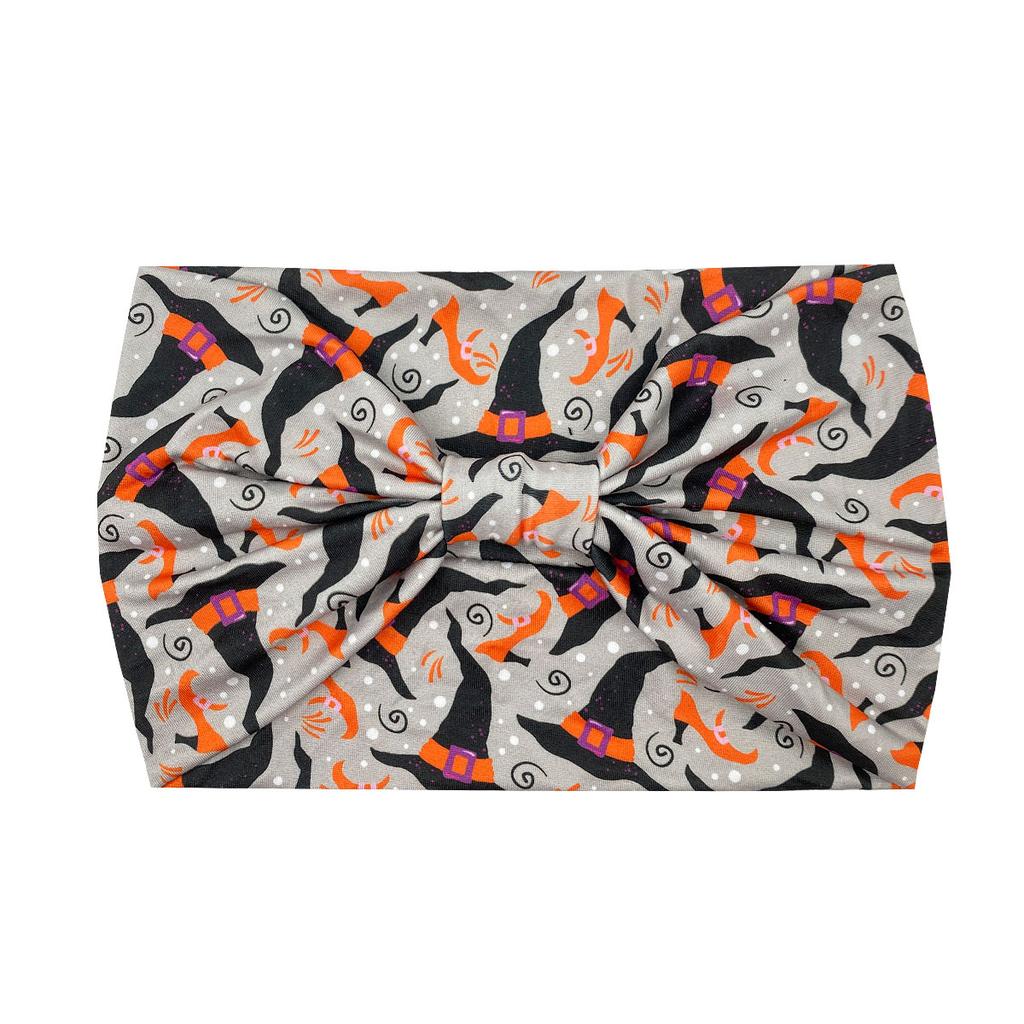 Knot Headband, Color Blocked Pattern Printed Sports Headband, Fashionable Polka Dot Wide Edge Elastic Headband