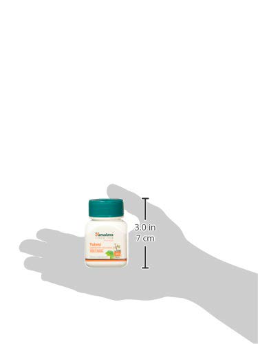 Himalaya Tulasi Pure Herbs Respiratory Wellness Tablets 60 Count For Cough Relief Cold Support Natural Herbal Supplement Daily Breathing Aid