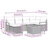 Garden Sofa Set with Cushions and Storage 7 Pieces Beige Poly Rattan