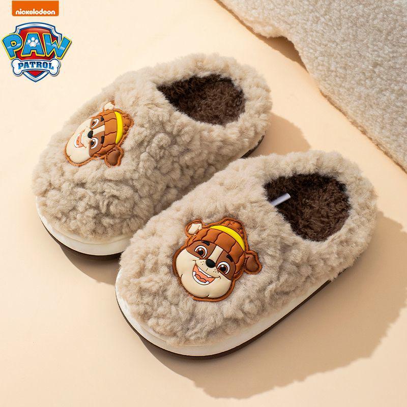 Paw Patrol Kinder rutschfeste Winter-Fellhausschuhe - Warm Baumwolle für Jungen & Mädchen