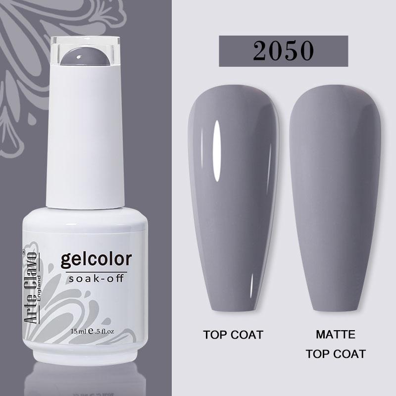 Arte Clavo Nail Gel Polish 15ml Soak Off Gel Varnish Colorful Glass Bottle Bright Color Glitter Varnish Nail Polish