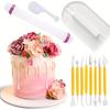 11-teiliges Backwerkzeug-Set 1 Stück Nudelholz 1 Stück Kuchenglätter 1 Stück Fondant-Ausstecher Präger 8 Stück Fondant-Schaber Haushalt ZSY
