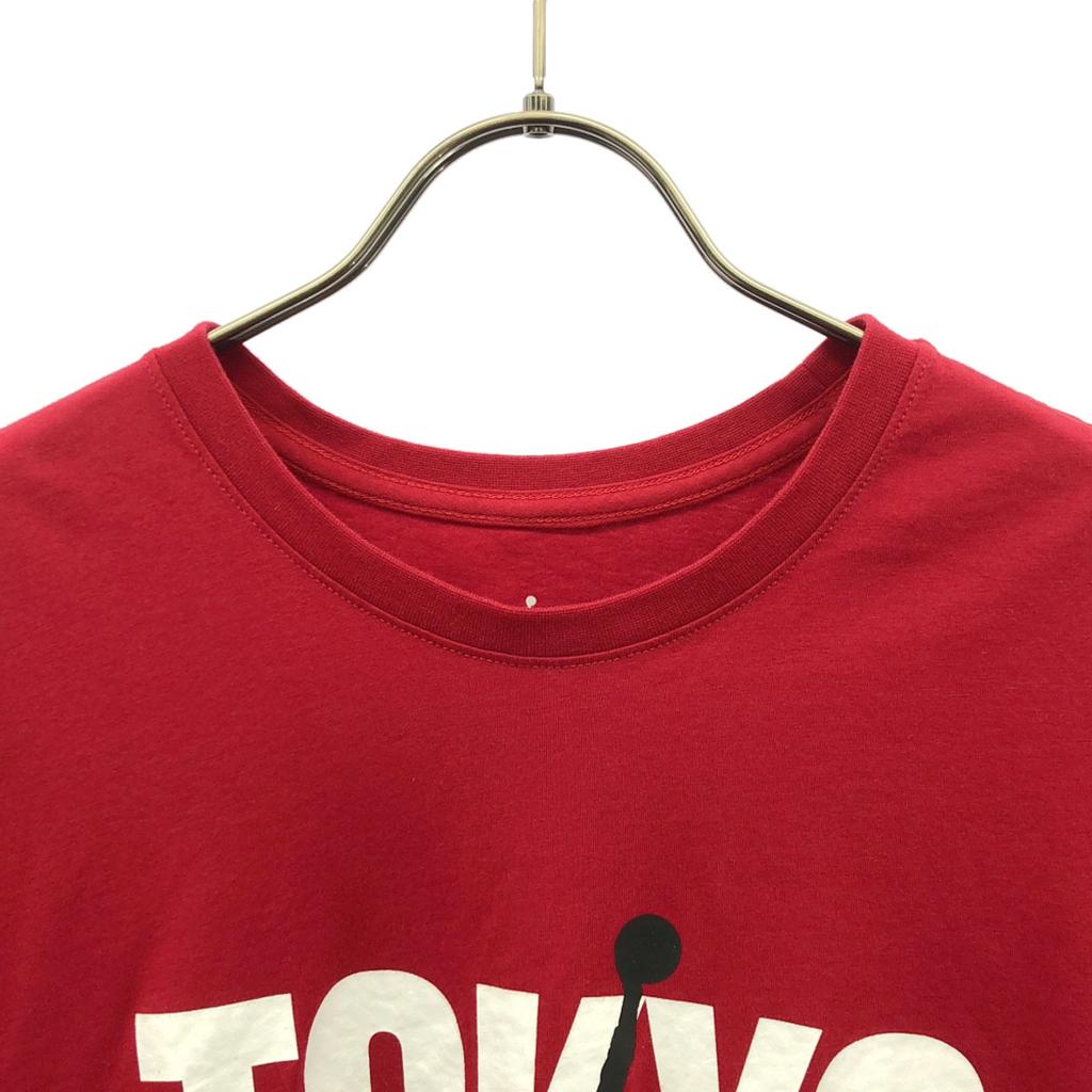 Nike Jumpman Logo Short Sleeve TOKYO T-shirt L Red Men's Used