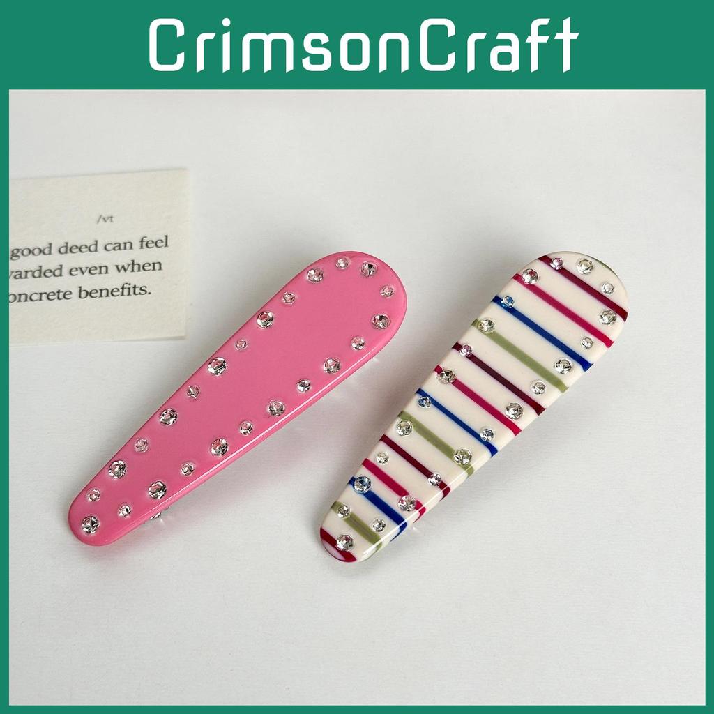 Clip Spring Elegant With Rhinestones For Chic Hairstyling In Versatile Colors Designs And