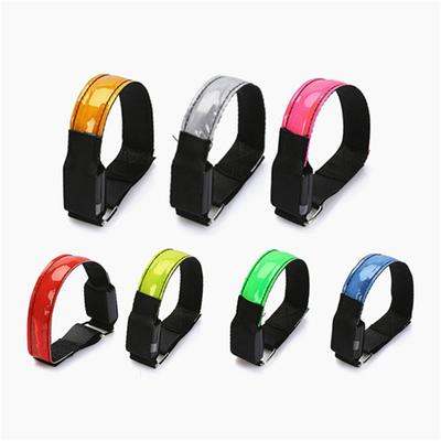 Outdoor LED Night Run Light Bracelet Safety Reflective Warning Light Armband Flashing Belt Adjustable Strap