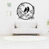 Black Metal Wall Art Birds On Branch Silhouette Wall Sculpture Hanging Sign Decor for Office Home Garden Bedroom Living Room