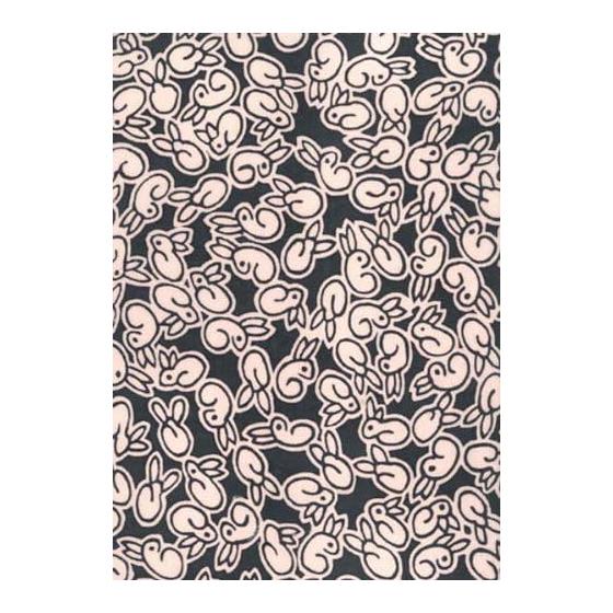 Maruzen Chusen Tenugui Hand Towel - Rabbit Design (806) - 37x98cm - Soft, Vibrant, Fade-Resistant Cotton - Traditional Japanese Craft - Versatile