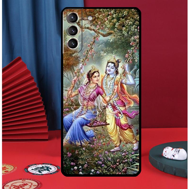 Lord Krishna Radha Phone Case For Samsung Galaxy S25 Ultra S9 S10 S20 S21 FE S22 S23 Plus S24 Ultra Back Cover