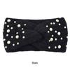Warm And Stylish Ear Warmer Winter Headband For Women Lightweight New Pearl Knitted Cross Headbands
