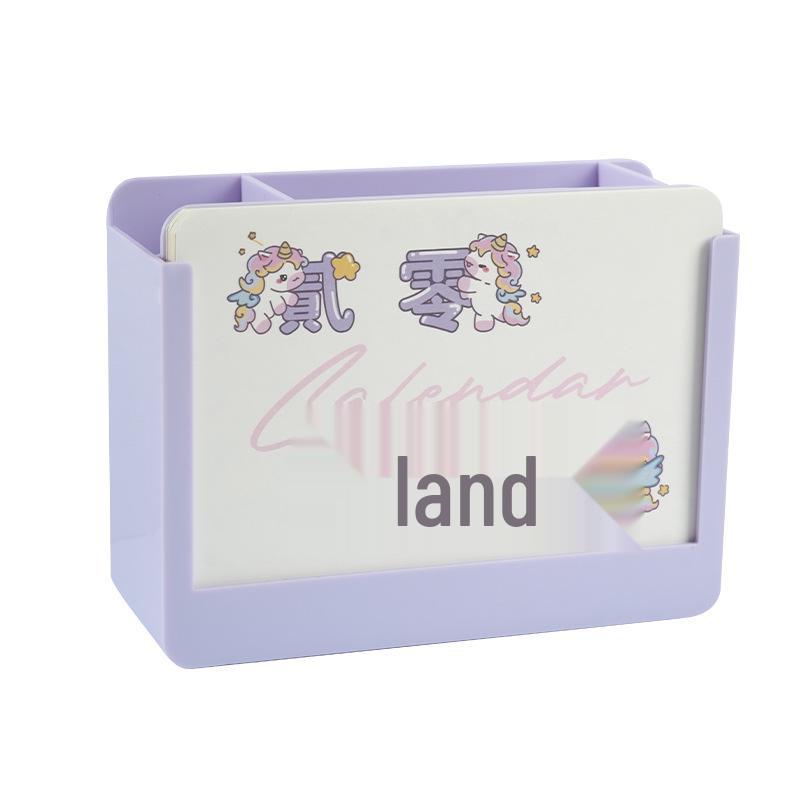 2026 Year of the Horse Desk Calendar with Custom Logo Pen Holder – Creative Two-in-One Office Ornament