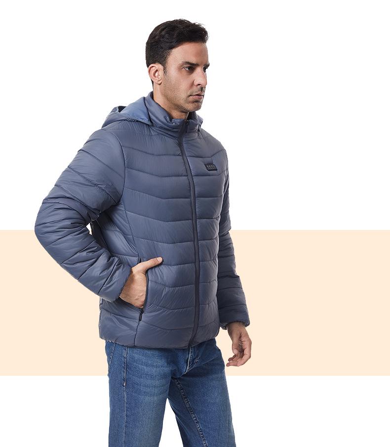 Smart Heated Winter Jacket: 27-Zone Temperature Control, Unisex Hooded Coat