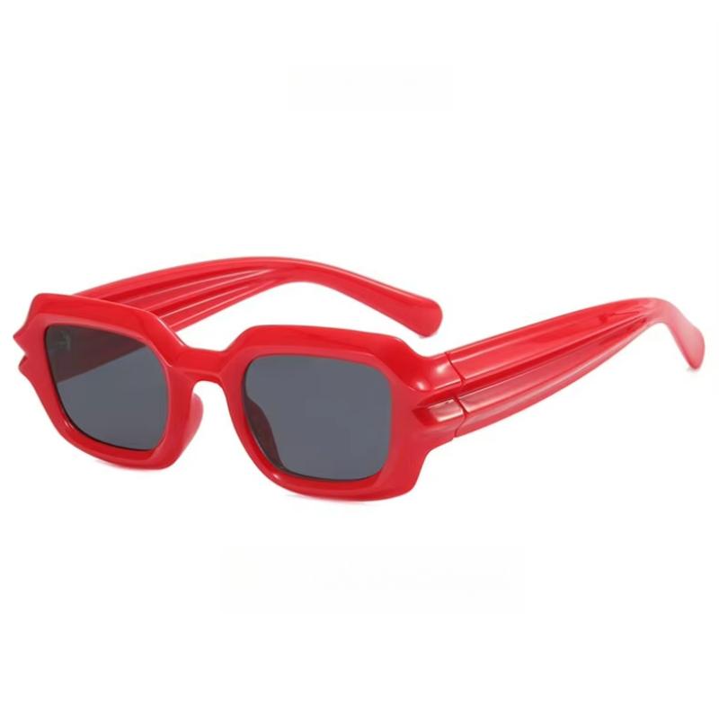 Quadratische Retro Schwarze Mode Sonnenbrille Hip Hop Punk Passform Alltag Urlaub Straße Accessoires