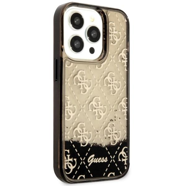Etui do iPhone 14 Pro Guess Liquid Glitter 4G Czarne