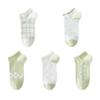 Women's Summer Thin Sports Leisure Pure Cotton Mesh Breathable Not To Drop with Antibacterial Sweat Absorbent Boneless Socks