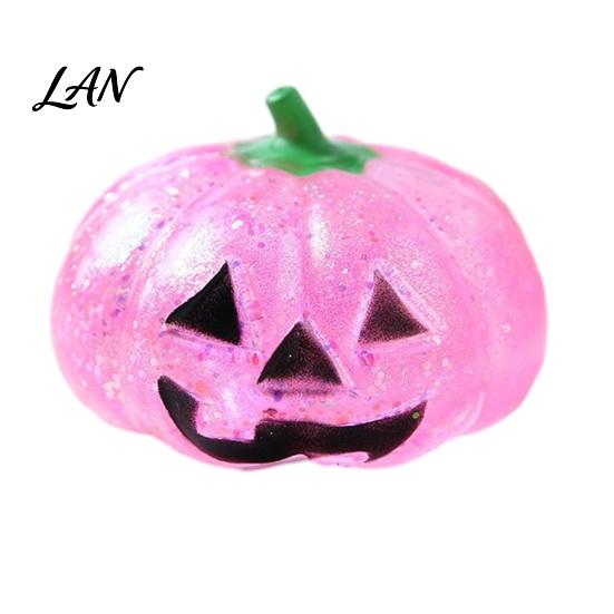 Boredom Relief Pumpkin Toy 1/4Pcs Halloween Stress Toy, Smiling Head Squeeze Festive Party Supplies Clear Glitter Office Desk for Relieve Anxiety