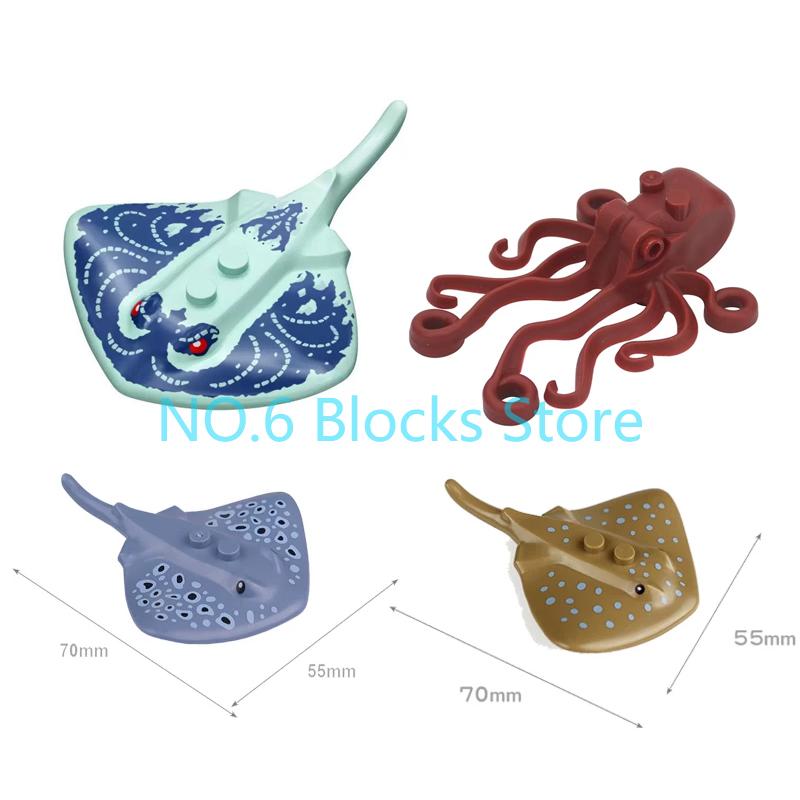 MOC Animal Building Blocks Sheep Dog Wolf Dolphin Pig Whale Elephant Educational Small Particle Zoo Scene Gift DIY Brick Toy S15