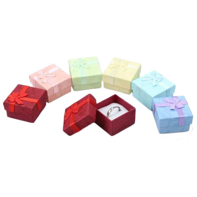 12pcs Ring Storage Box Earring Storage Gift Box High Quality Paper Jewelry Packaging Container Small Jewelry Box Display