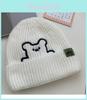 Deepsea Cute Bear Embroidered Knit Hat Korean Style Thickened Ear Protection Cold Hat For Women