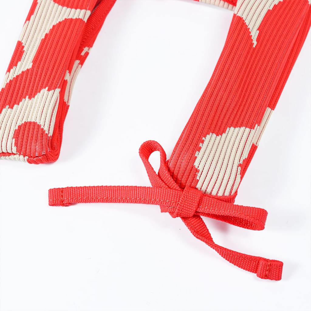 Marimekko Knitted Mini Tote Bag, Unikko Coral Red, 94145 094145 380, Scandinavian Design [Product]