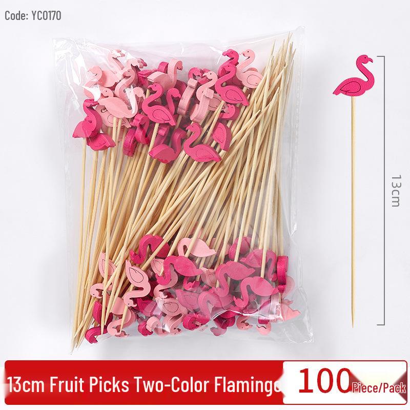 Creative Bamboo Fruit & Flower Picks for Parties, Cocktails, Burgers, & Easter Decorations