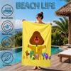 Cute Du-ggee Adventure Beach Towel, Microfiber Beach Towel, Perfect For Pool, Beach, Travel, Home Decor Beach Party Fan gifts