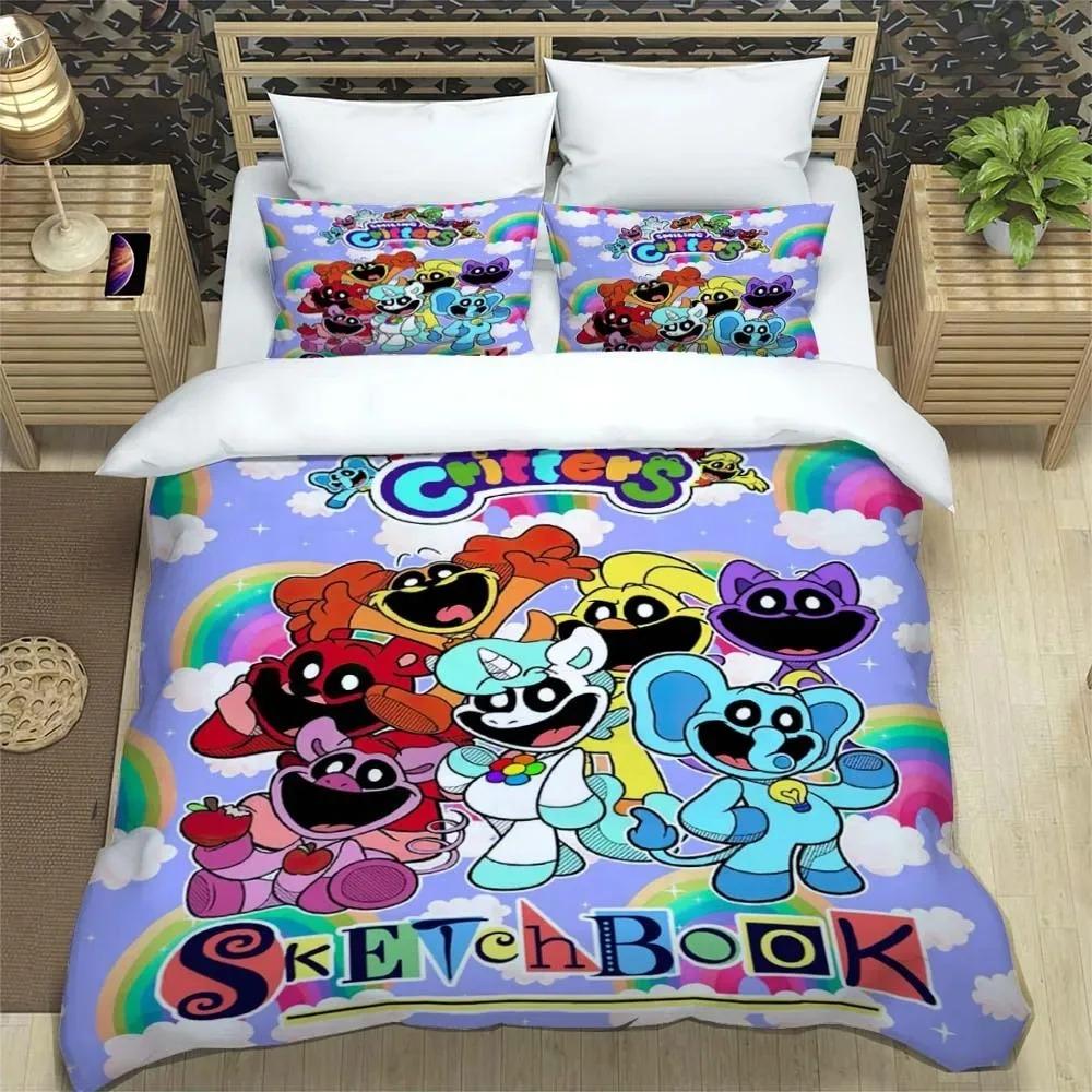 Animali Sorridenti CATNAP DOGDAY Set Biancheria da Letto Copripiumino Morbido Con 1/2 Federe Per Bambini Adulti Copripiumino in Microfibra