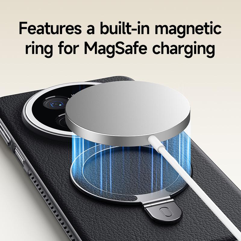 Heat Disspation 360 Rotatable Metal Stand Case For Huawei Mate 60 70 Pro+ Plus Vegan Leather Cover Eco-Friendly Shell