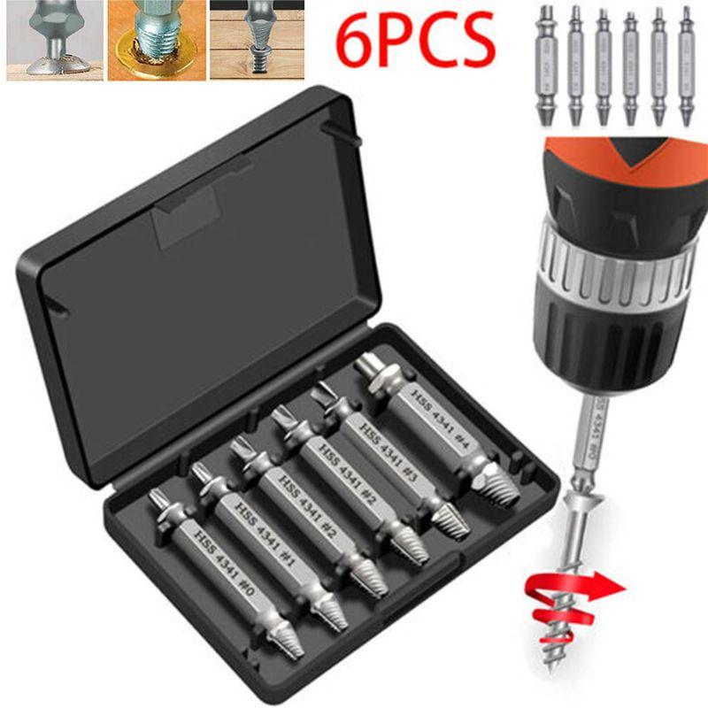 Practical 6-piece Screw Extractor Remover Set Designed For High Efficiency In Tough Repairs