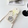 Custodia a Portafoglio Specchio per iPhone 17 Pro Max Air 16 Plus 11 12 13 14 15 Pro Cinturino Slot per Schede Laccio per Collo a Tracolla Corda Copertura a Borsa Fiorita