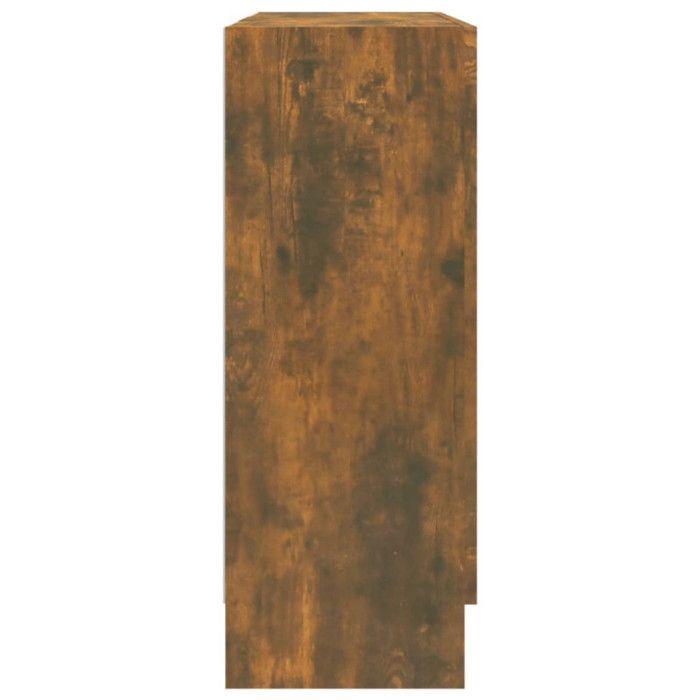 VidaXL Armoire à vitrine Chêne fumé 82,5x30,5x80 cm Bois d'ingénierie 815615