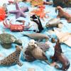 Kids' Mini Ocean Animal Set: Octopus, Penguin, Seal, Crab, Starfish, Turtle, Ray Models