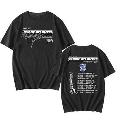 Band CHASE ATLANTIC Tour 2025 T-shirt Summer Cotton Short Sleeve Tshirts Graphic Print T Shirts Men Women Clothing