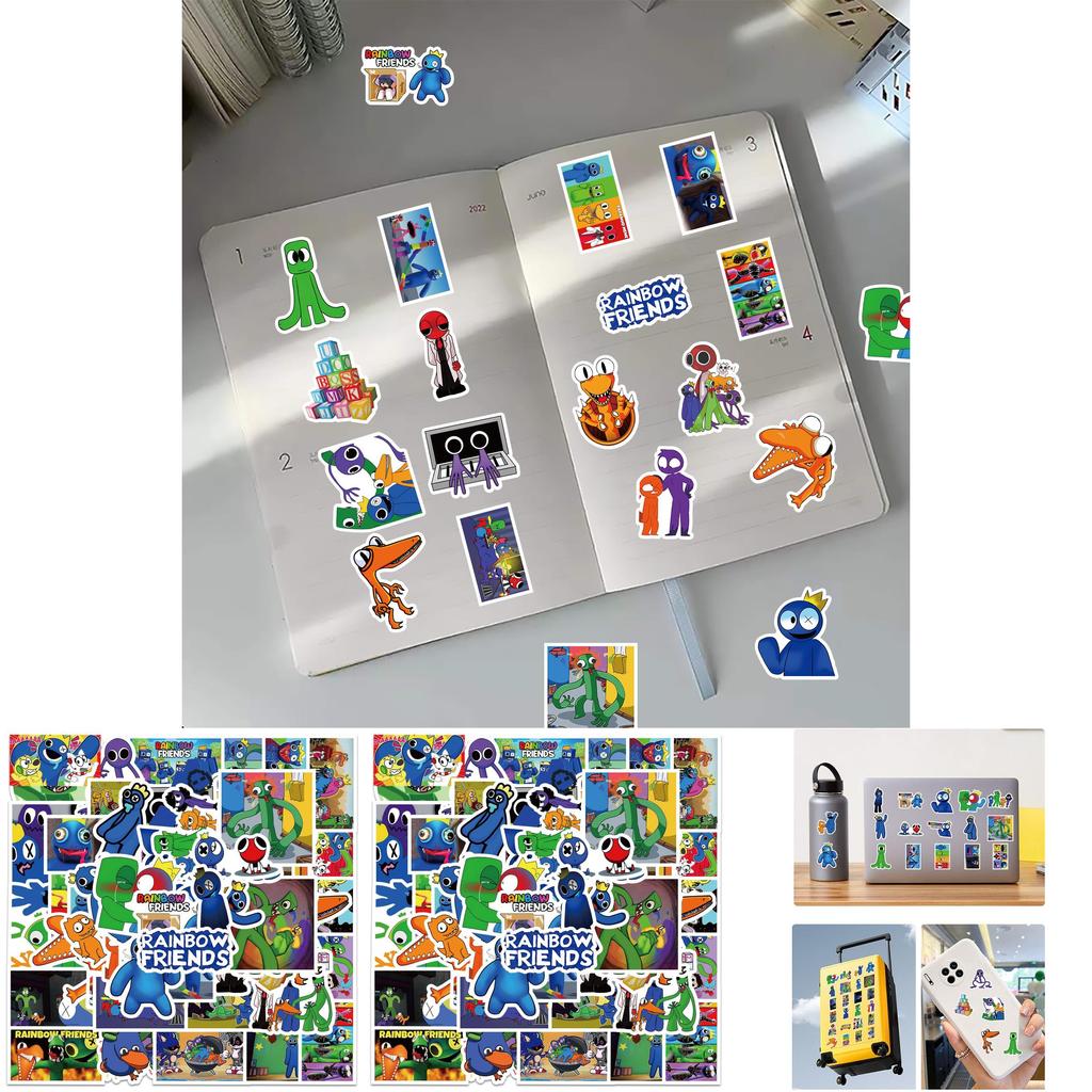 Waterproof And Reusable Roblox Rainbow Friends Stickers Set Of 60