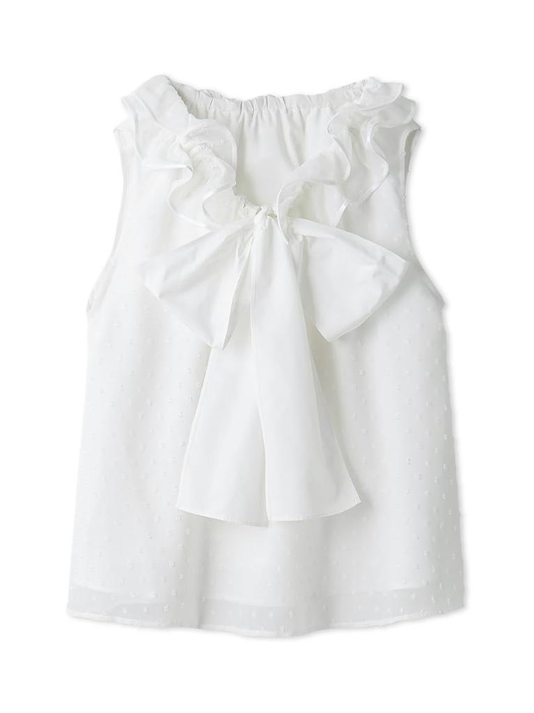 Selford Fleur Color Ribbon Blouse CWFB254101 OWHT Women's