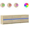 TV Cabinet with LED Lighting Sonoma Oak 180 X 34 X 50 Cm