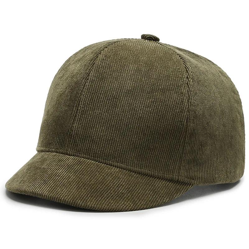 

Men S Short Brim Baseball Cap Casual Solid Corduroy Soft Top Cap Small Brim Snapback Caps For Women Bone Gorras Dad Hat Adjustable