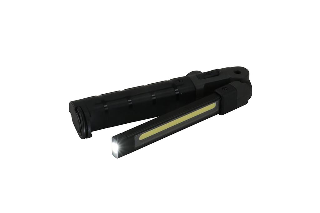 SK11 Rechargeable LED Work Light, 350lm Main (Infinitely Dimmable) / 100lm Top, 180-Degree Opening and Rotating, Magnetic Bottom, USB-Type C Charging,