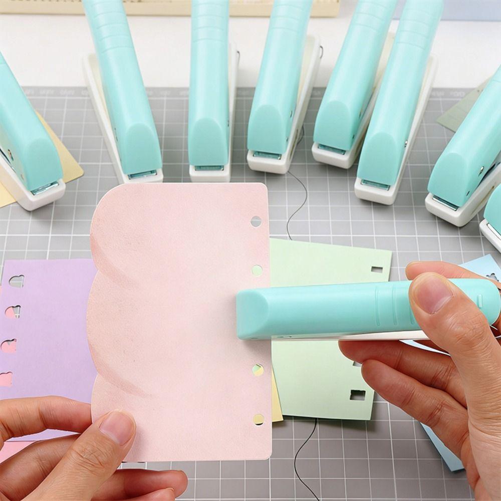 Multi-functional Mini Hand Hole Puncher Plastic Paper Punch Manual Hole Punch  Stationery Supplies