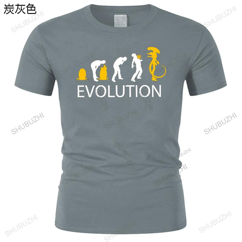 New Funny Casual T Shirt Alien Evolution Costume Alien Vs Predator Men's Summer Short Sleeve Top Cotton Design Tshirt Plus