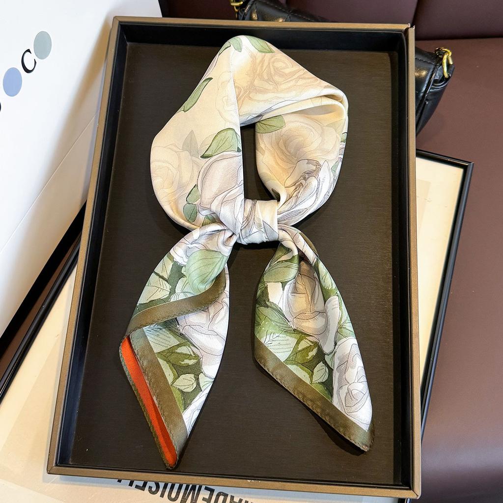 100% Natural Twill Silk Scarf for Women Neck Tie Double side Foulard Shawl Wrap Square Neckerchief Hijab Bandana schal Scarves