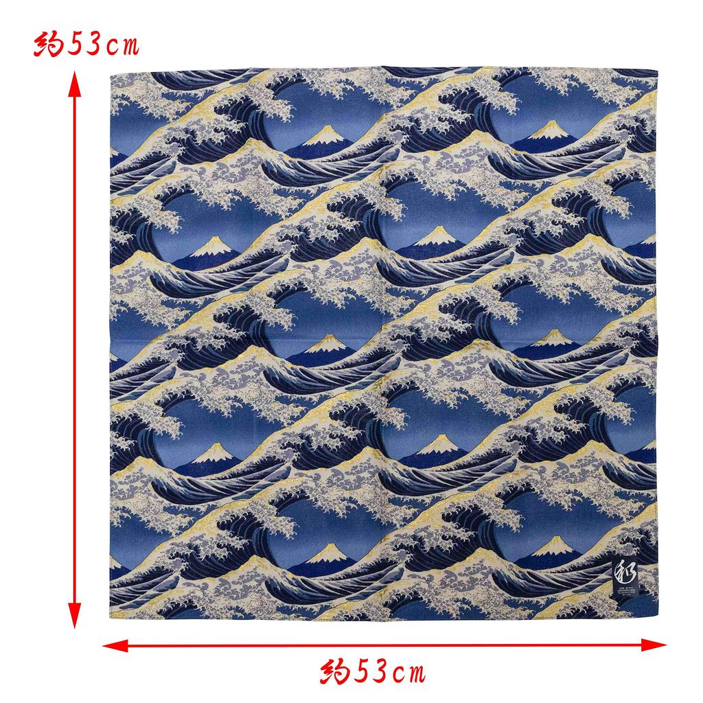 Made In Approximately 53cm X Pattern Set of Japan, Japanese-style Handkerchiefs, 100% Cotton, 53cm, Japanese-style (D Mt. Fuji, 3)