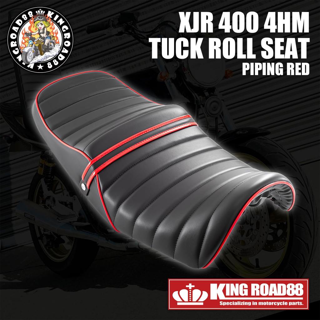 Сиденье-подушка King Road 88 XJR400 Ранняя модель 4HM Искусственная кожа Красная окантовка